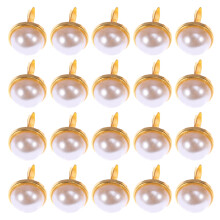 120pcs 12mm golden half round pearl head brads pins for diy crafts