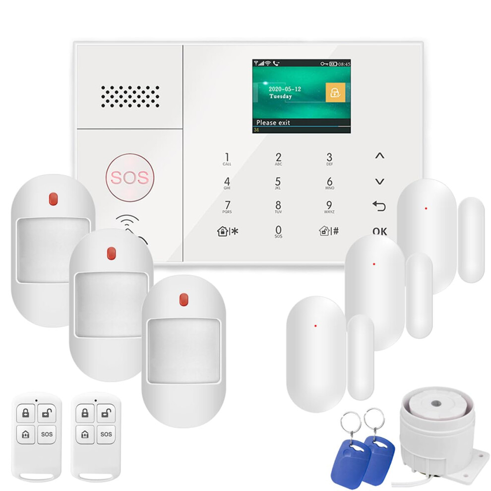 4G Wifi Home Security Alarm System With Tuya App, Alexa And Google Compatible, Wireless Pir And Door Sensors 9092120148534