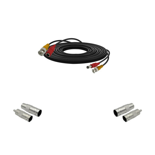16.4ft CCTV Camera Extension Cable with 4 BNC Connectors, Seamless Coverage for Security DVR System