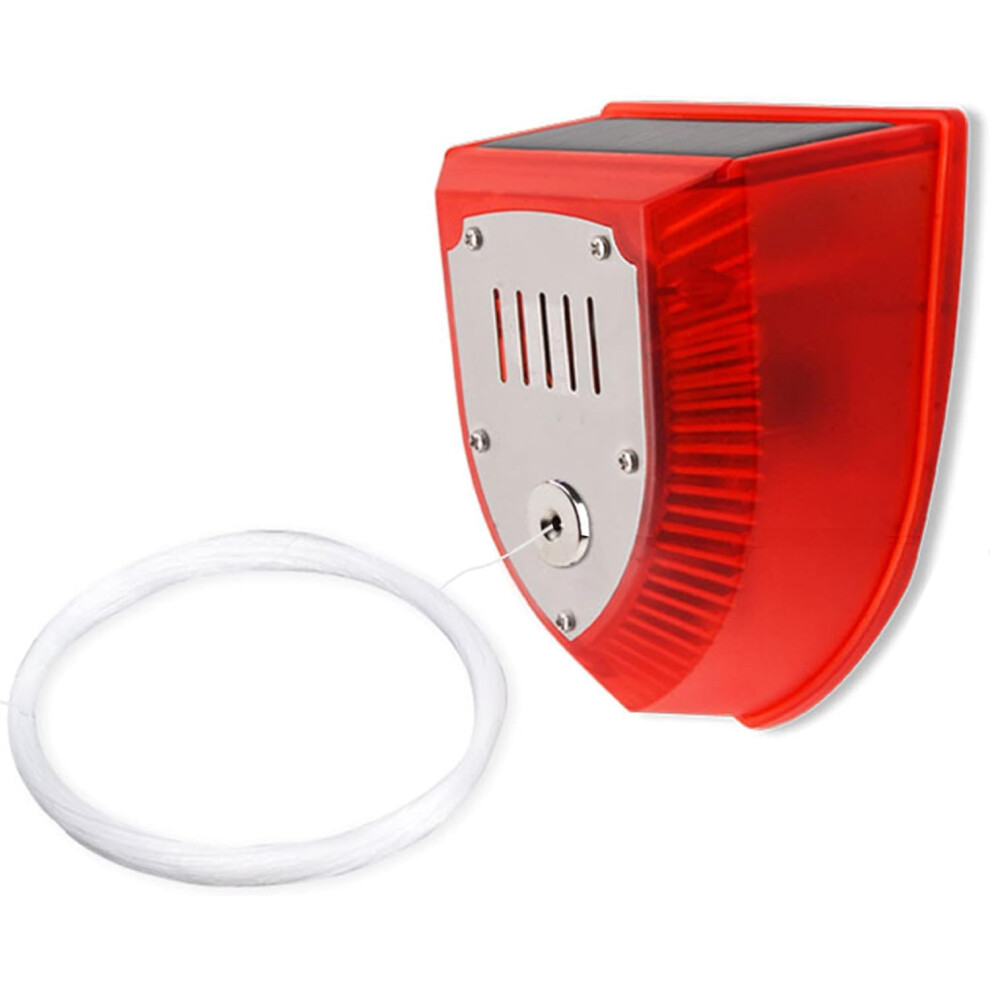 Solar Security Alarm 129Db Loud Trip Wire With Led Flash Light, Solar Powered Perimeter Alarm For Home And Farm 9330225931799