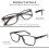 Progressive Reading Glasses for Men Blue Light Blocking NoLine Lenses, Spring Hinges, Grey 200 5