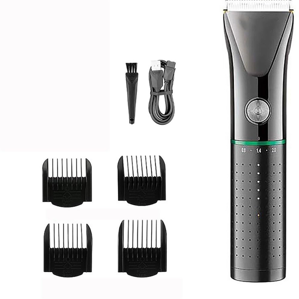 Men's Hair Clippers with Precision Ceramic Blade, Cordless Low Noise Trimmer for Barber and Home Use