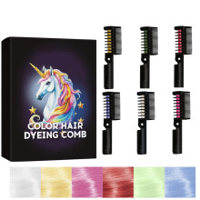 Hair Chalk Comb Set 6 Colors Washable NonDamaging Temporary Hair Color for Kids and Adults