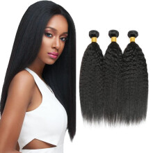 Brazilian Virgin Hair Bundles Yaki Straight 26 28 30 Inch Natural Black Human Hair Extensions