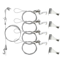 5 Sets Adjustable Picture Hanging Wire Hooks Heavy Duty Steel