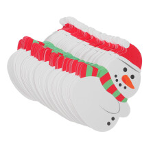 100pcs Snowman Lollipop Paper Cards Christmas Candy Holders
