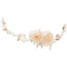 Bridal Hair Accessories Handmade Wedding Hair Vine with Pearls Elegant Floral Rhinestone Headpiece