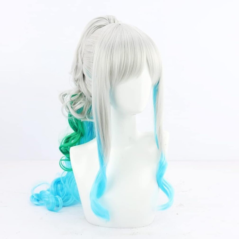 Unisex Cosplay Wig Heat Resistant Synthetic Fiber With Wig Cap For Anime Halloween Costume