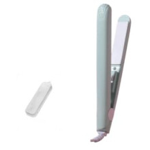 2 in 1 Hair Straightener and Curler with Ceramic Plates, Negative Ion, 30s Heat, Green with Case