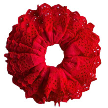 Large Lace Hair Scrunchie for Women with Secure Elastic Hold and Gentle Decorative Grip