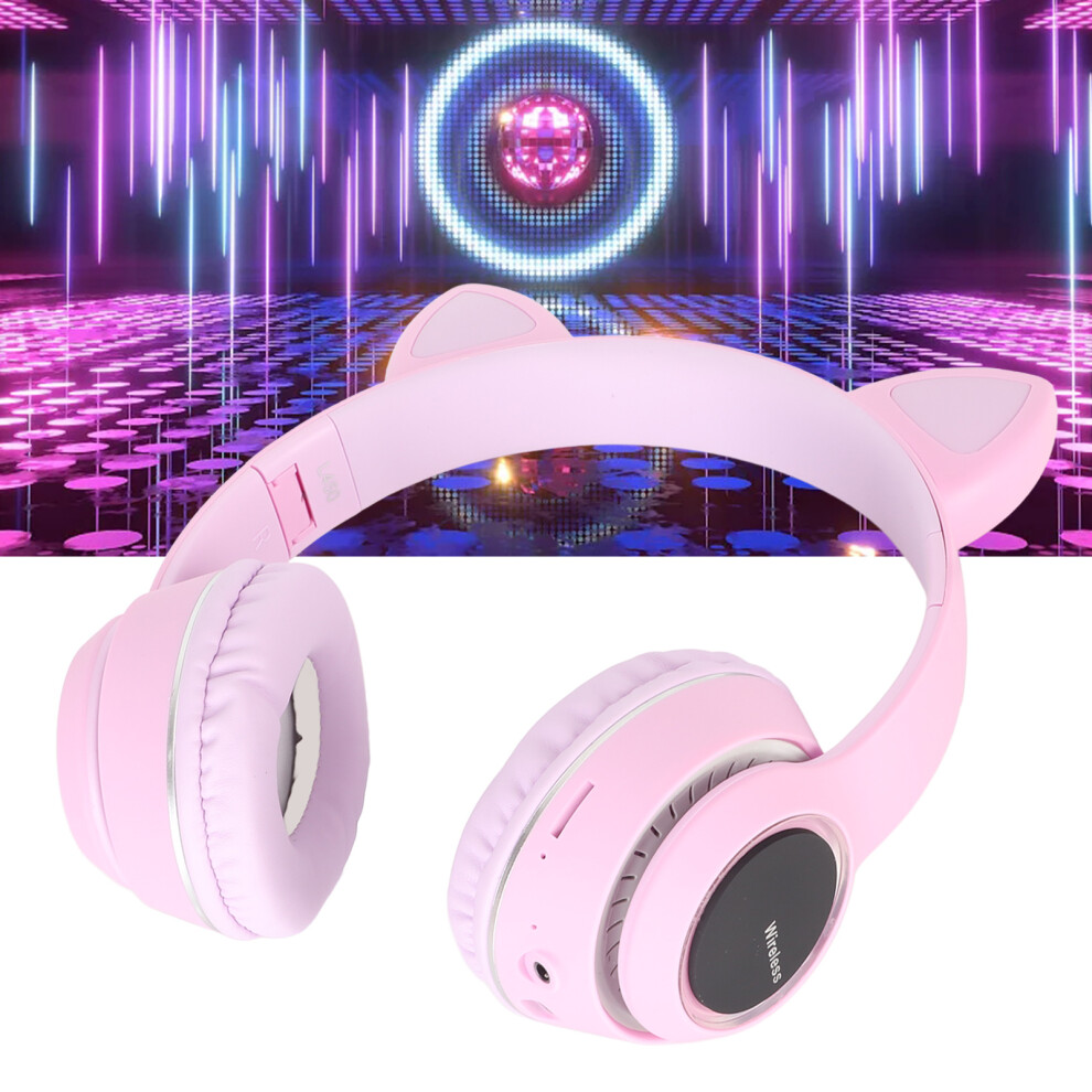 Bluetooth Cat Ear Headset, 40Mm Speakers, 400Mah Battery Purple 4621389918609