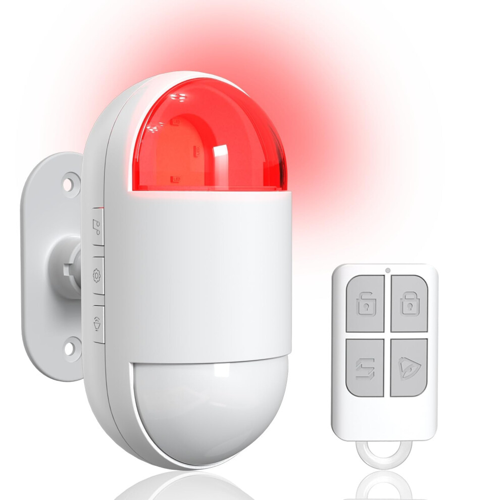 Wireless Motion Sensor Alarm For Home Security With 125Db Siren, Strobe Light And 30Ft Detection Range 9092120149340