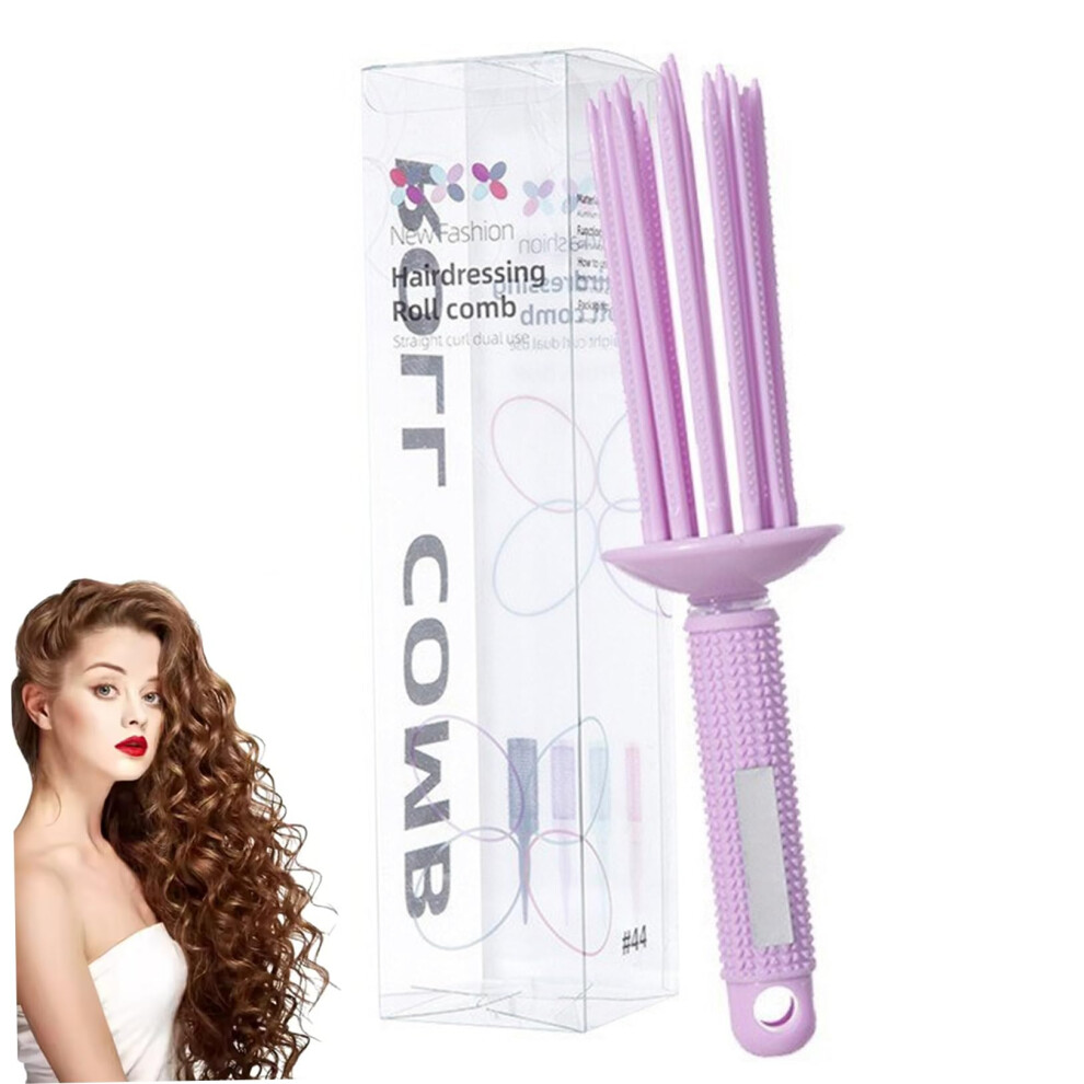 Unisex Purple Curling Hair Comb With Frizz Reduction And NonâSlip Grip For Natural Volume And Smooth Styling