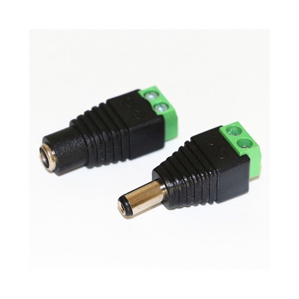 Dc Power Connector 5.5Mm X 2.1Mm Female Jack Adapter For Cctv Camera And Led Strip, Quick Secure Connection, 100Pcs 9073542665342