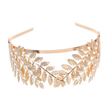 Gold Bridal Leaf Crown Headband  Elegant Wedding Tiara for Bride and Bridesmaid