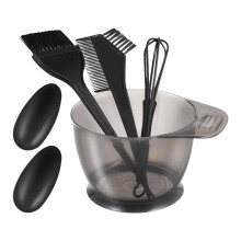 Hair Dye Brush and Bowl Set with Mixing Bowl, Long Handle, Soft Bristles, 5pcs Coloring Kit with Ear Covers
