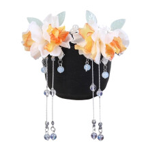 2Pcs Chinese Hair Accessories Wedding Hairpins with Flowers, Bridal Oriental Style Barrettes
