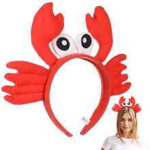 Crab Headband Plush Hair Hoop for Women and Girls Cute Party and Cosplay Hair Accessory
