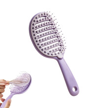 Self Cleaning Detangling Hair Brush with Lift Pad, Dual Curve Design, Extra Long Bristles, Purple