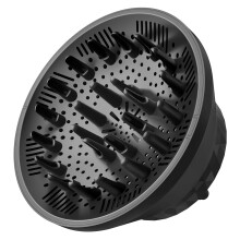 Universal Hair Dryer Diffuser Attachment, Foldable Design for Curly and Wavy Hair, Frizz Reduction, Fits 1.6 to 3.2 Inch Nozzles, Black