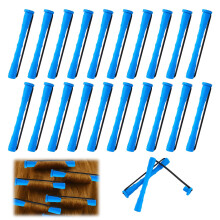 Perm Rods Set for Short and Long Hair, 20pcs Plastic Cold Wave Curlers, 0.35in Blue