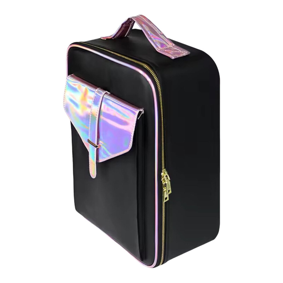 Barber Tool Bag Pu Leather Hairdressing Travel Case With Adjustable Compartments Violet 9455672582100