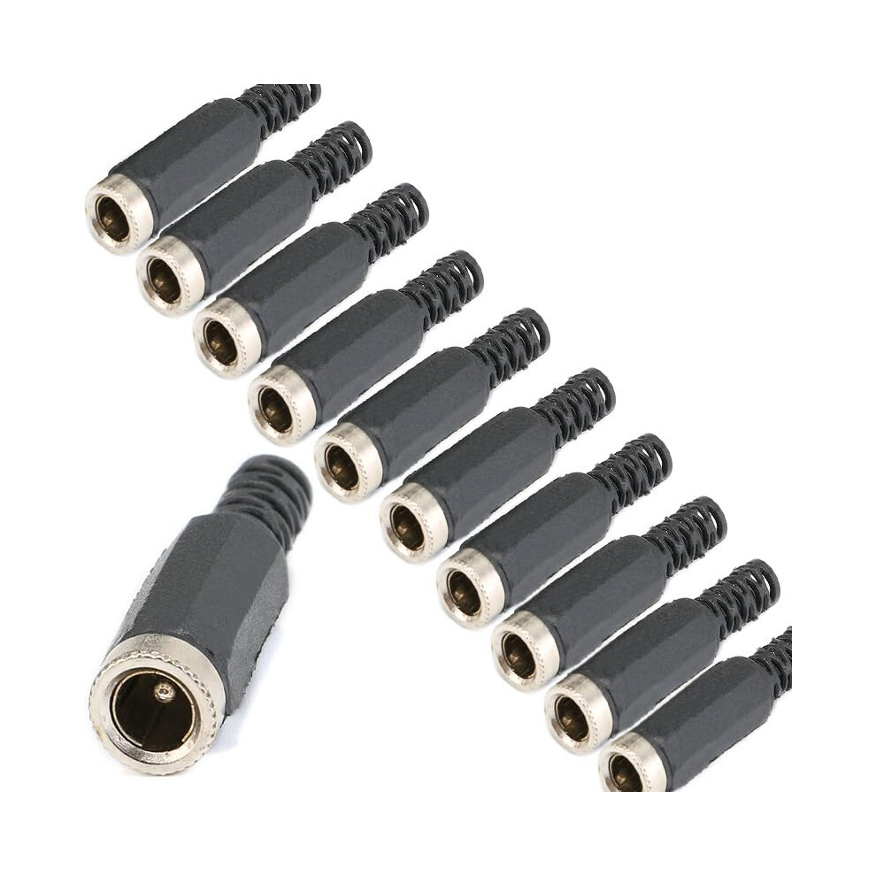Dc Power Connector 5.5X2.1mm Female Jack Adapter For Cctv Camera And Diy Electronics, Pack Of 10 9092120149845
