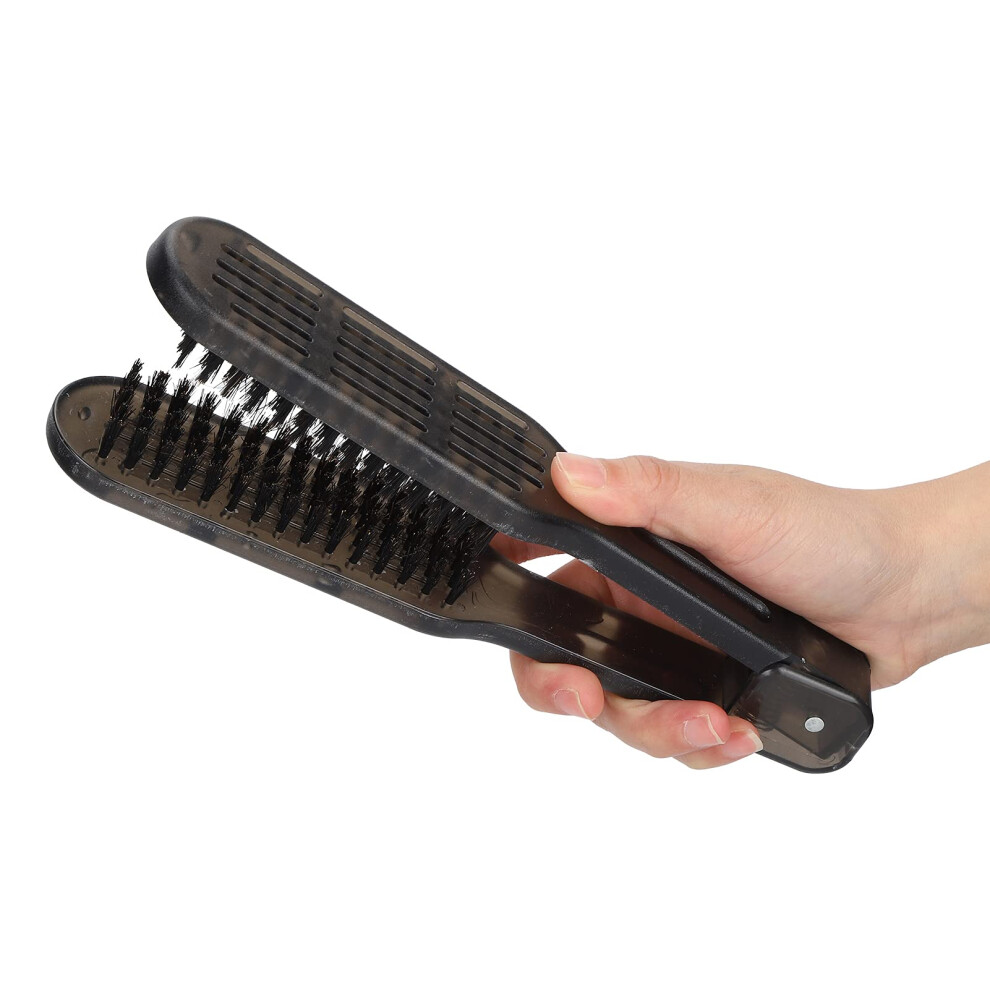 Hair Straightening Brush with Double Sided Design, Anti Static, Hollow Vent for Fast Blow Drying