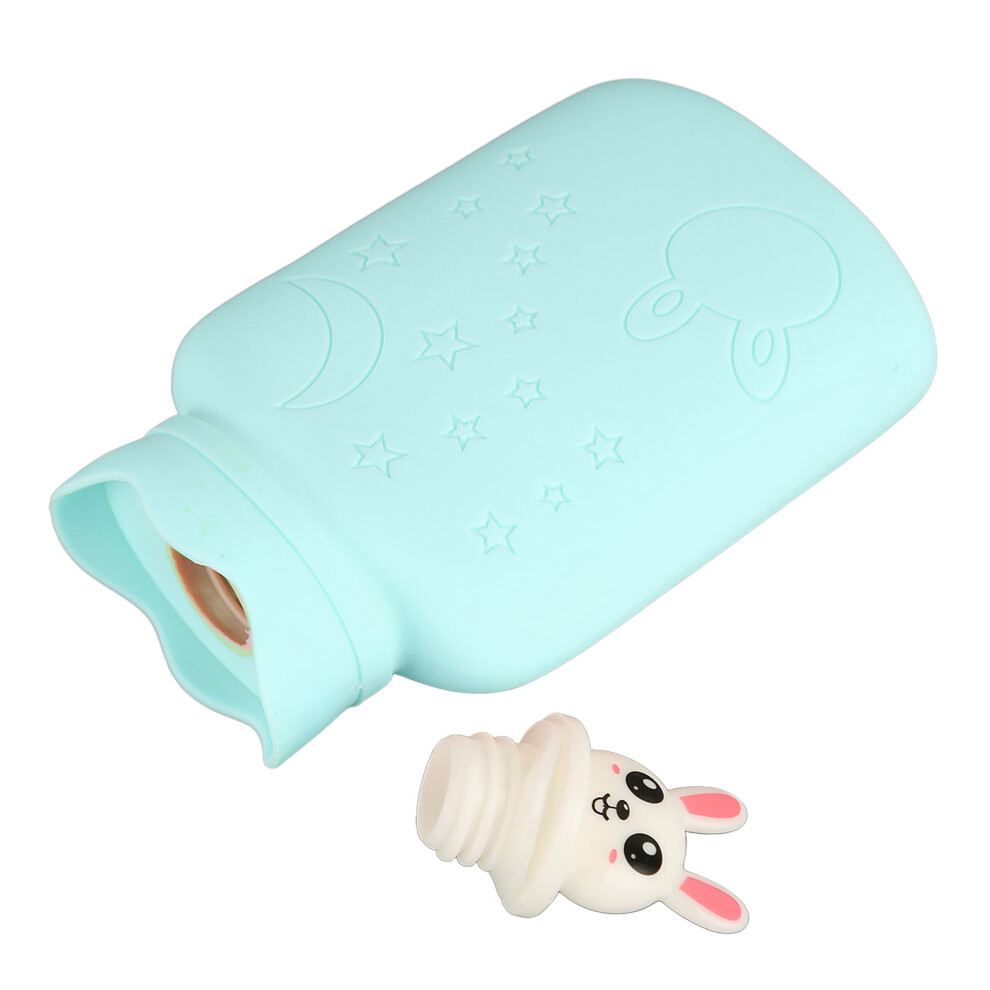 Hot Water Bottle Microwave Safe Leak Proof Portable Warm Water Bag Blue 1L