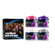 Temporary Hair Color Wax Set with 4 Vibrant Shades for Parties and Cosplay, NonDamaging, Washable
