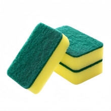 DualSided Kitchen Scrub Sponges 3 Pack, NonScratch Heavy Duty Dishwashing Sponges for Pots and Pans