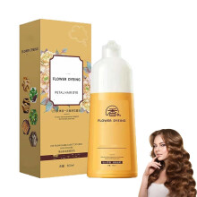 Hair Dye Shampoo with Rose Petal Scent, LongLasting Natural Color, 2 in 1 for Hair and Beard