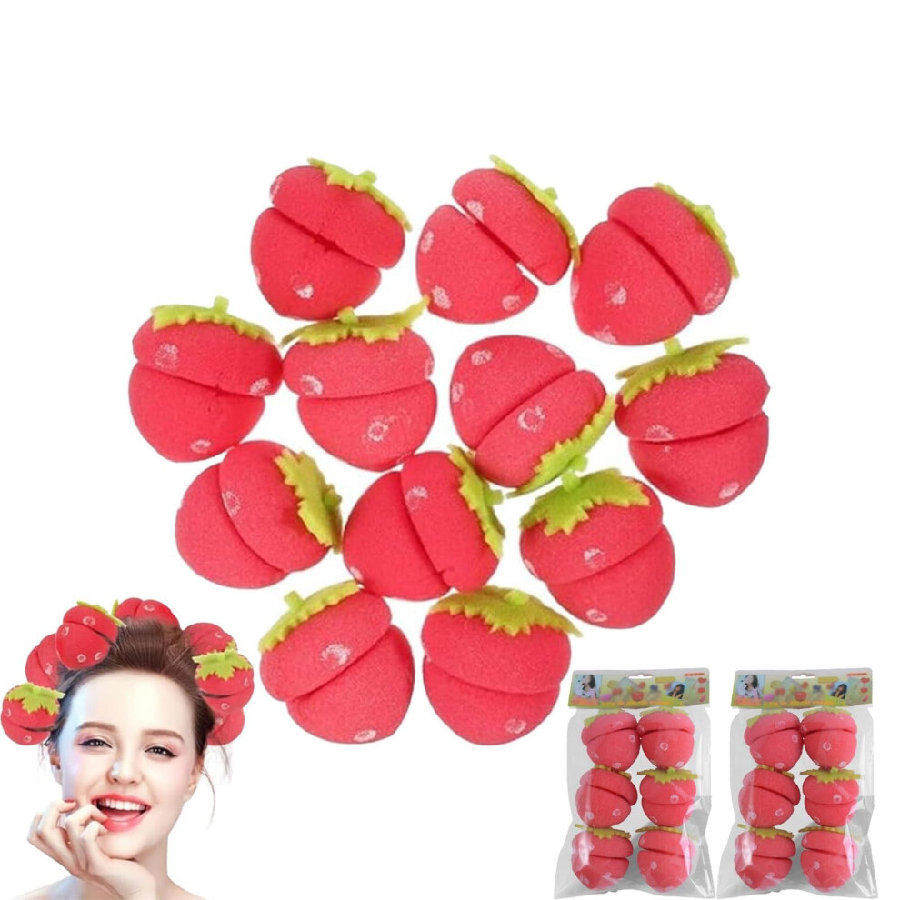 Heatless Hair Curlers Soft Sponge Rollers for Overnight Comfort Gentle Styling Sleep Use 12pcs
