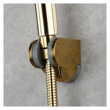 Adjustable Gold Shower Head Holder Wall Mounted Luxury Metal Bracket for Handheld Shower