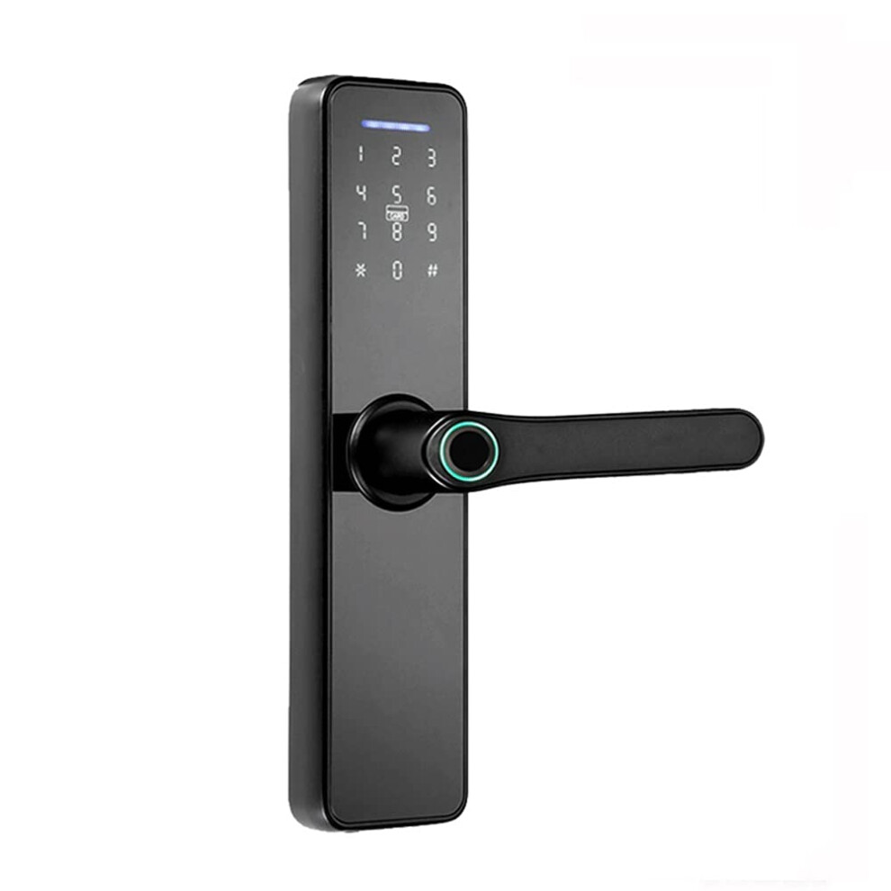 Smart Fingerprint Door Lock With Keypad Compatible With Tuya App, Multi Unlock Modes, Slim Durable Alloy Design (22X180mm) 9073542665922