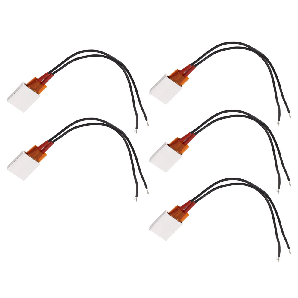 5Pcs Aluminum Ptc Heater Plates 70C 24V Black Cable, 25X21x5mm 4031389920739