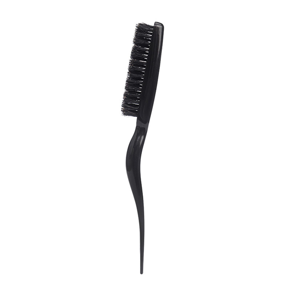 Professional Boar Bristle Teasing Brush Adds Volume Reduces Frizz with Pointed Tail for Styling