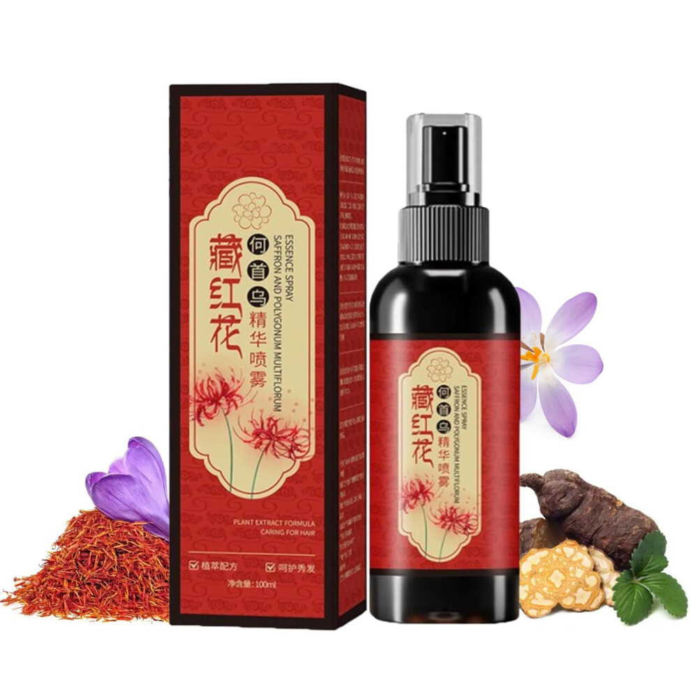 Gray Hair Darkening Spray With Saffron And Polygonum Multiflorum, Herbal Coverage 100Ml