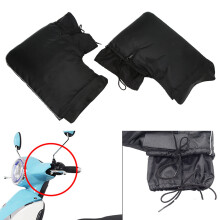 Waterproof Windproof Motorcycle Handlebar Gloves, Soft Warm Grip Cover 28x22x36cm