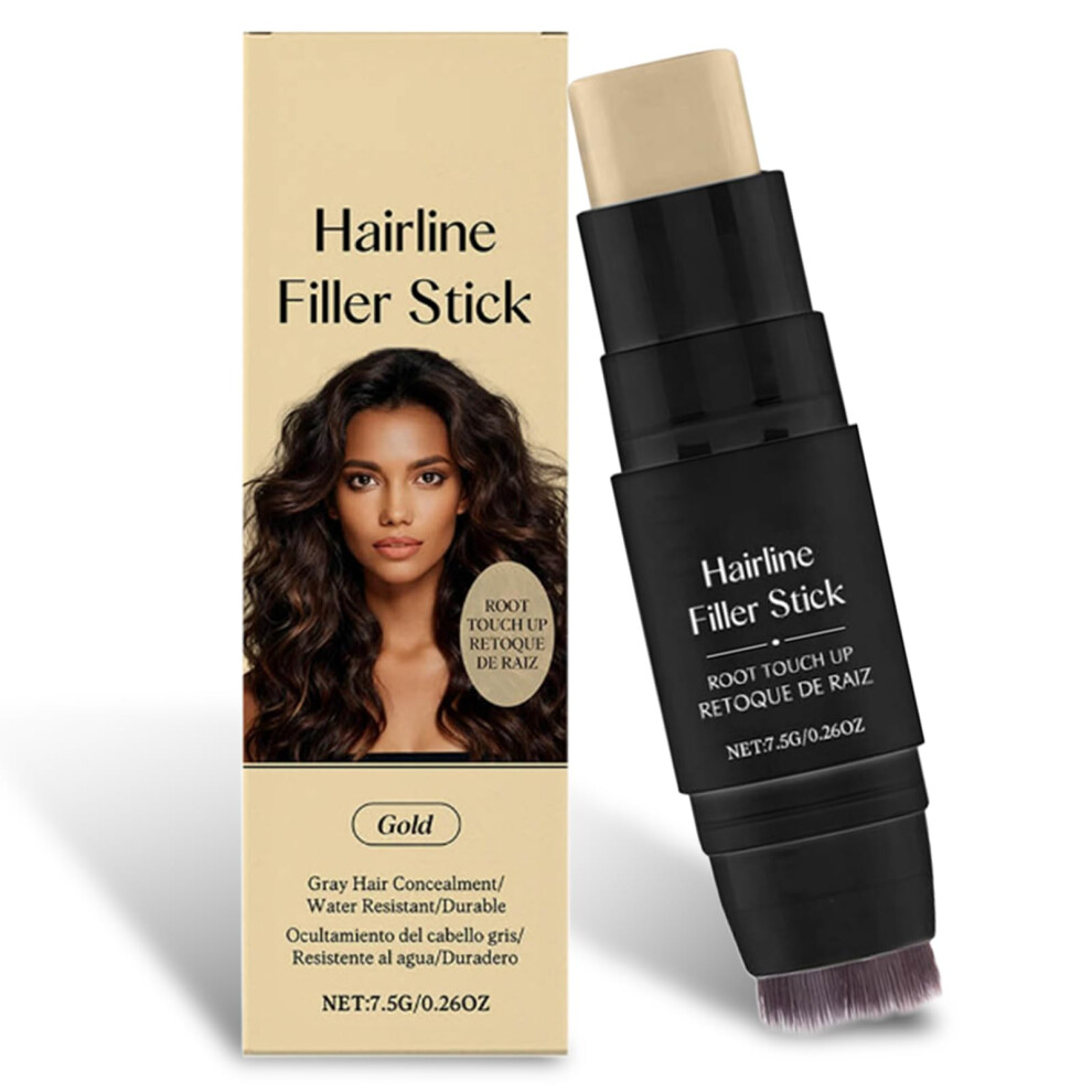 Root Touch Up Powder for Gray Coverage, Hairline Powder for Thinning Hair, Water Resistant Gold