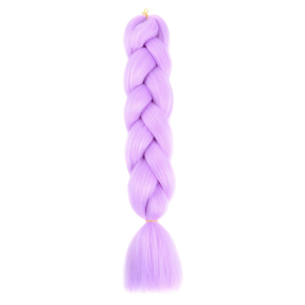 Unisex Purple Synthetic Cosplay Wig 24 Inch Light Heat Resistant Tangle Braiding Hair For Halloween