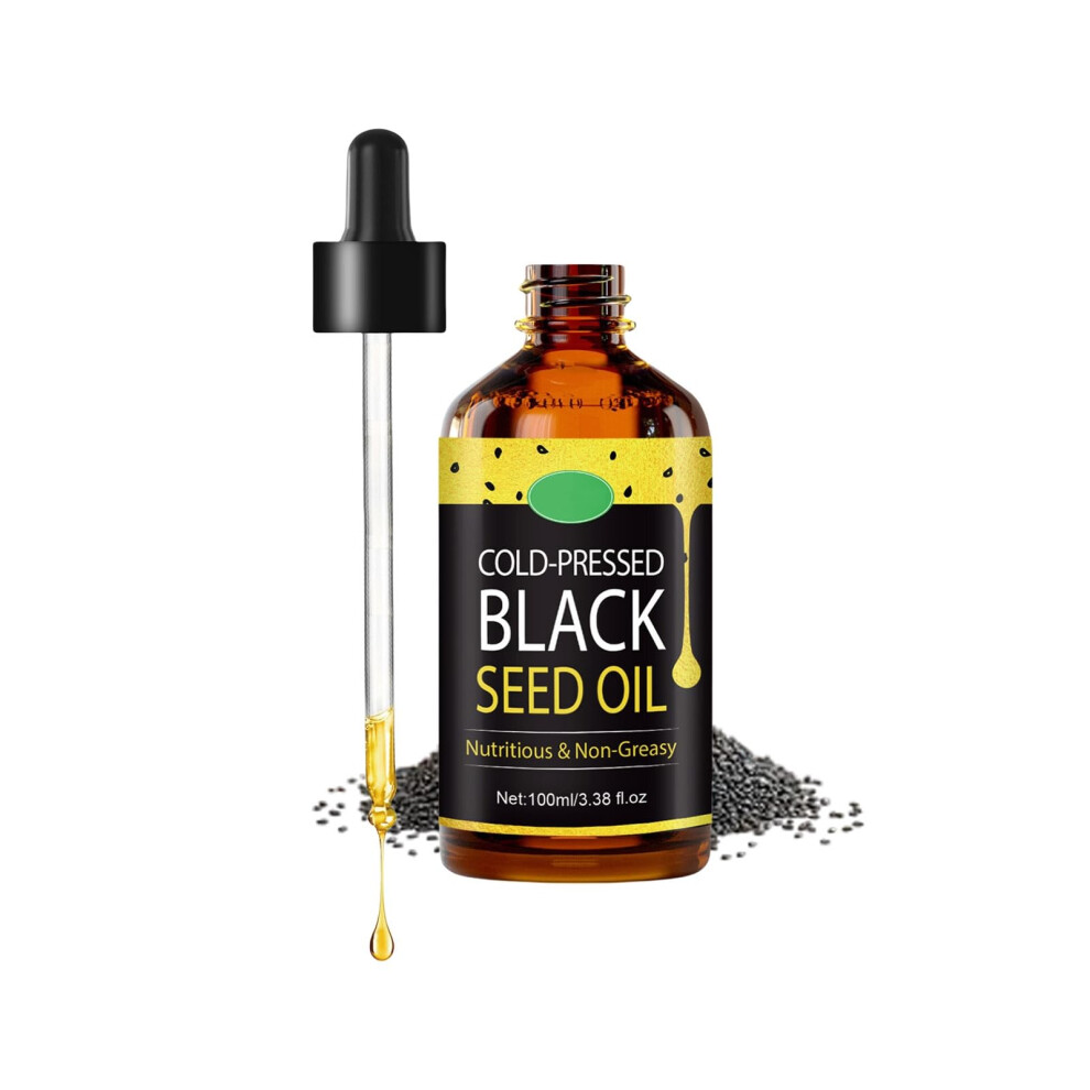 Black Seed Oil For Hair Treatment, Cold Pressed For Deep Hydration, Frizz Control And Shine
