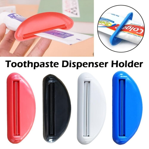 4pcs Plastic Toothpaste Tube Squeezer Set for Home and Travel, Convenient Compact Organizer Tool 1