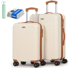 21"+24"ABS Lightweight Suitcase Set