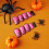 Halloween Press on Nails Pink Spider Web Fake Nails Medium Acrylic False Nails 24Pcs Reusable 3