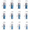 Extra Long Coffin Press On Nails Blue Pink Gradient Floral Acrylic Full Coverage 24pcs 4