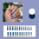 Extra Long Coffin Press On Nails Blue Pink Gradient Floral Acrylic Full Coverage 24pcs 5