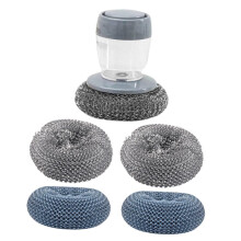 Dish Brush with Soap Dispenser, Hydraulic Palm Design, Easy Refill Kitchen Scrubbing Brush for Pots and Pans