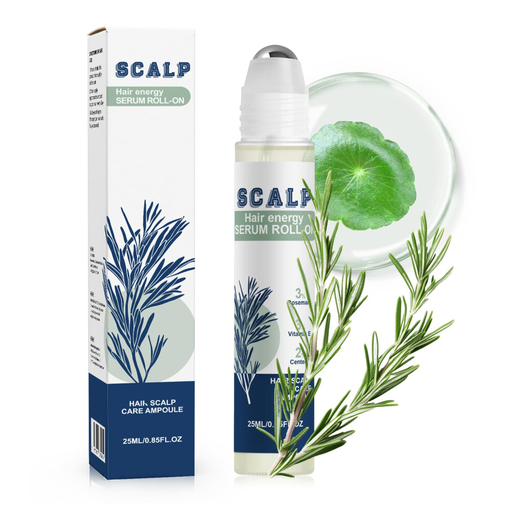 Hair Growth Serum for Thinning Hair with Biotin and Rosemary, 25ml Roll On Hair Loss Treatment