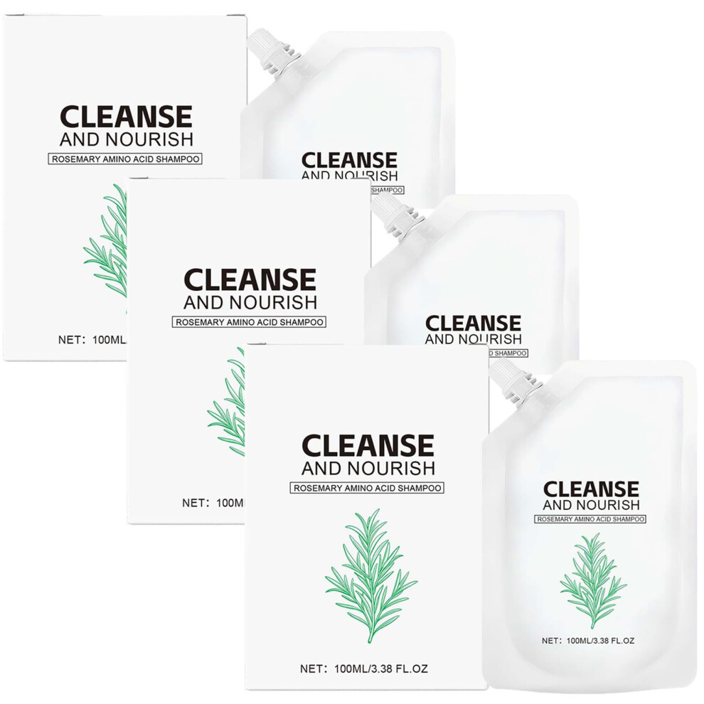 Rosemary Hair Growth Shampoo for Thinning Hair, Deep Scalp Cleansing and Thickening, 3Pcs